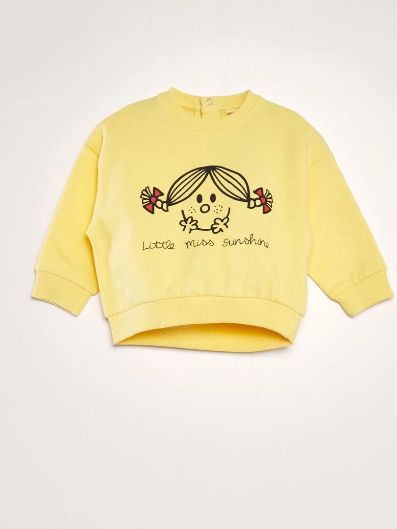 Sweat en molleton 'Monsieur Madame' Mixte jaune