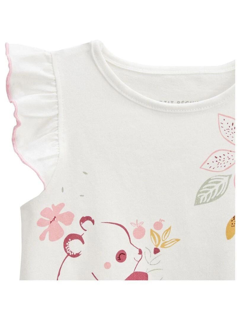 Pyjama enfant manches courtes Alba   Rose