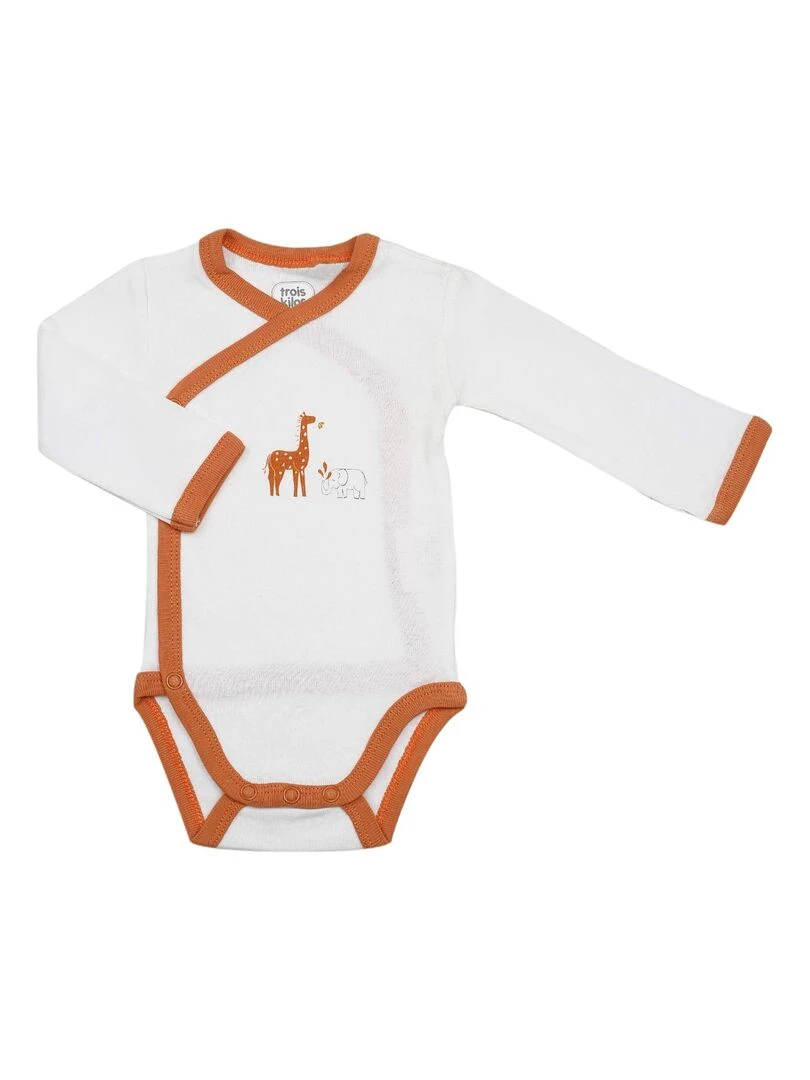 Lot de 2 bodies en coton Terre battue (1 mois)   Orange