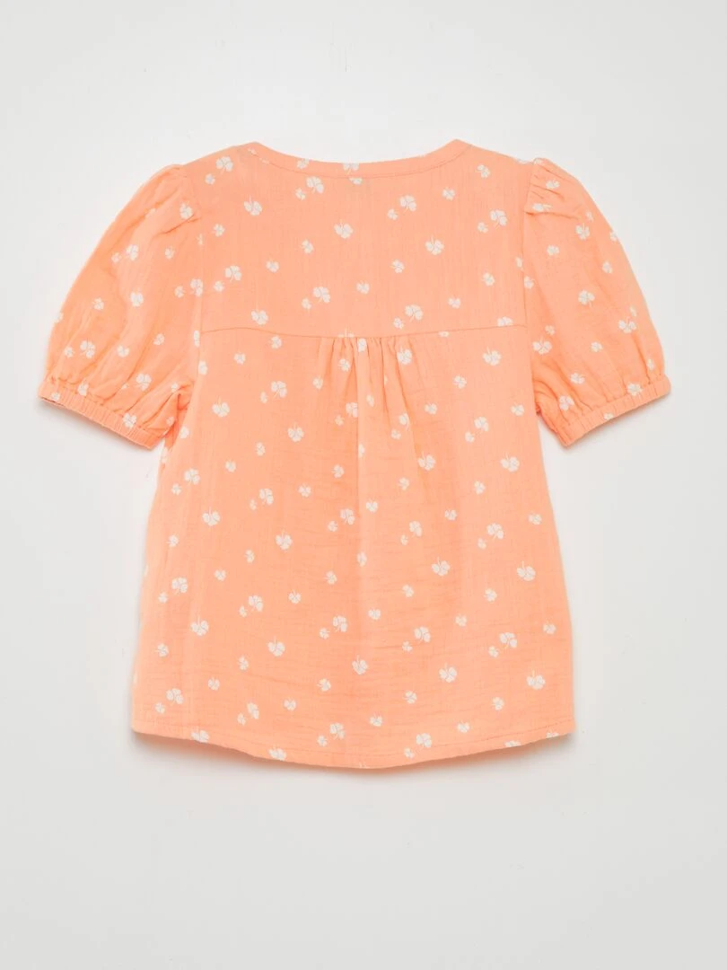 Chemisier en gaze de coton Orange