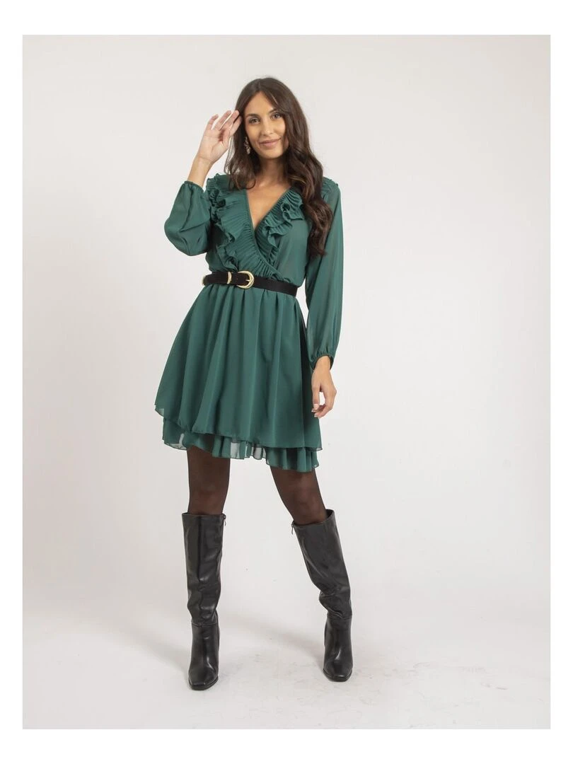 Robe courte ISNELLE   Vert