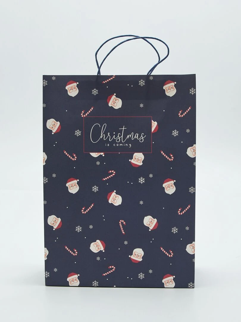 Sac cadeau de Noël Bleu