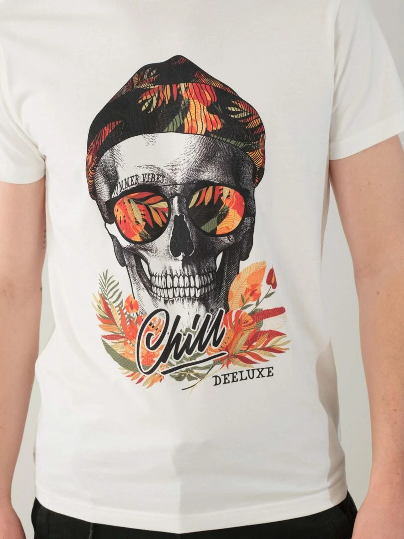 T shirt rock pour homme 'Deeluxe'   Blanc
