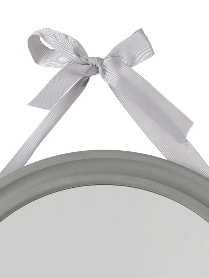 Lot de 3 miroirs ronds ruban Alexia gris Gris