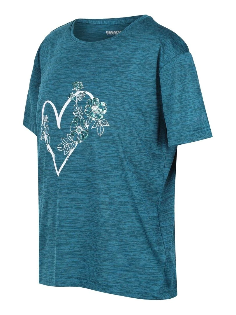 Regatta   T shirt FINDLEY KEEP GOING   Bleu Vert