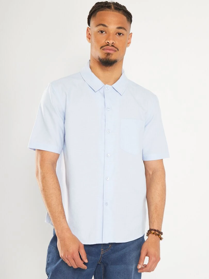 Chemise droite unie So Easy Bleu
