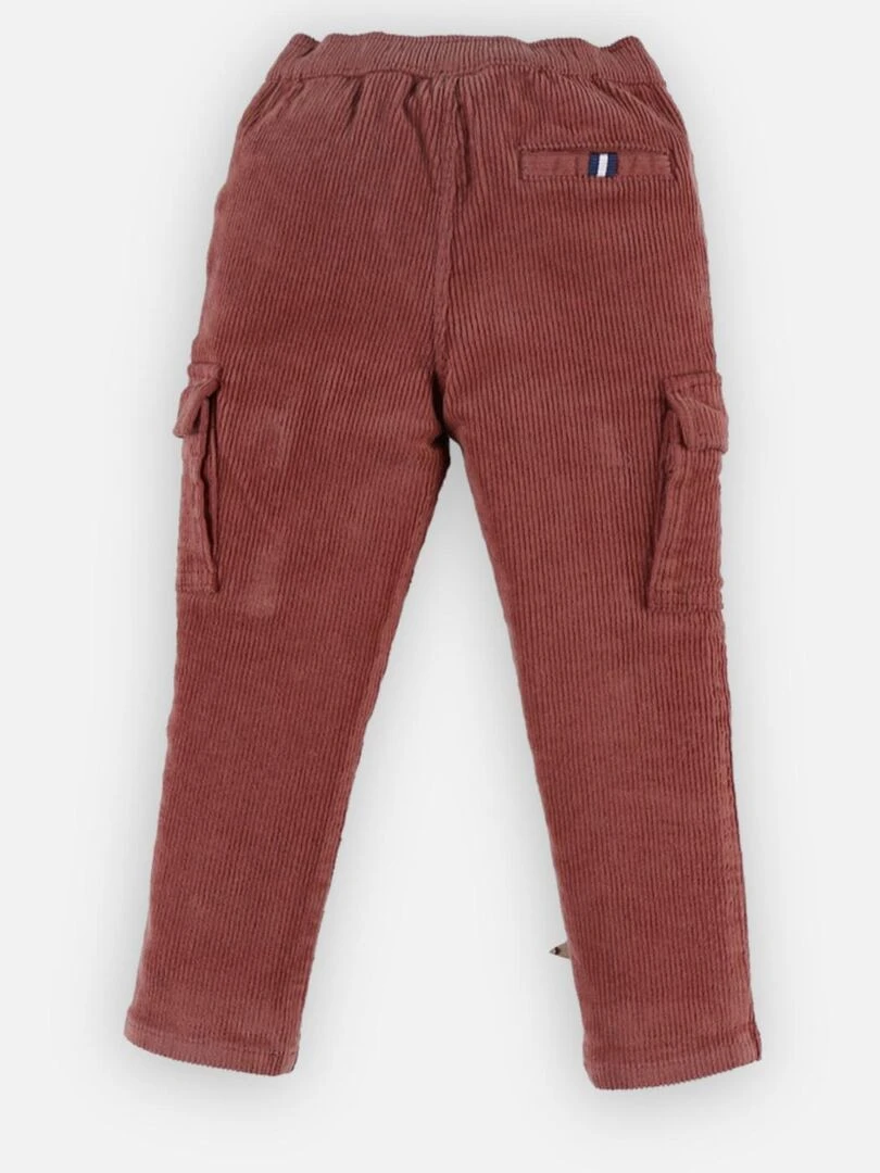 Pantalon cargo velours côtelé  caramel   Noukie's   Marron