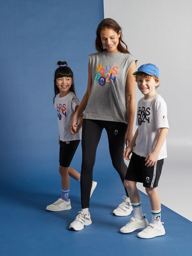 Tee shirt avec emmanchures descendues Paris 2024 Gris