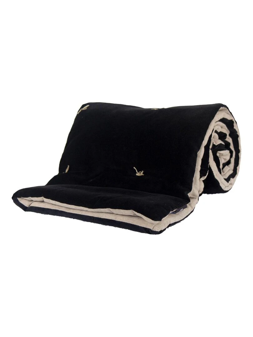 Plaid Effet velours doublé tissu Noir