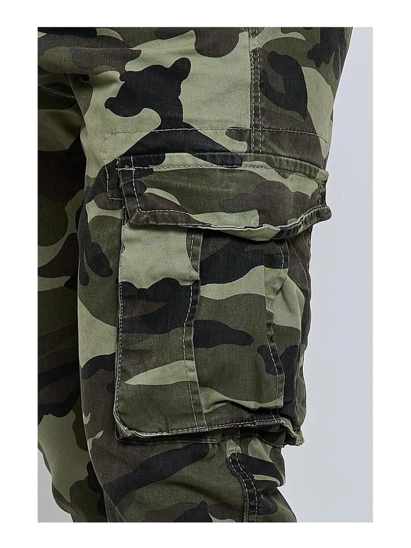 PANTALON CARGO MILITAIRE Kebello   Vert