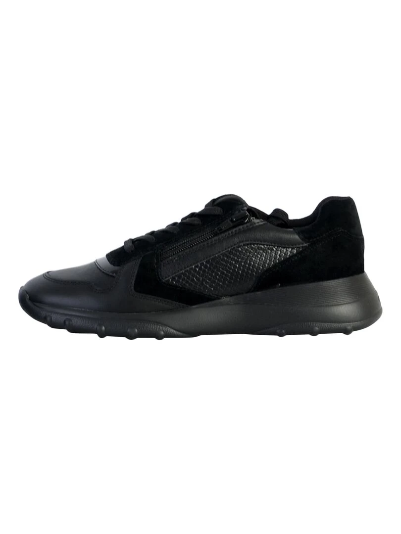 Basket Cuir Geox Alleniee Noir
