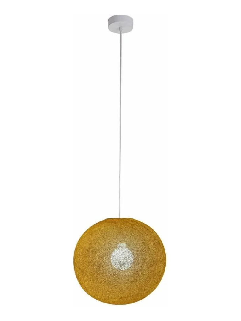 Suspension simple globe 31cm Jaune moutarde