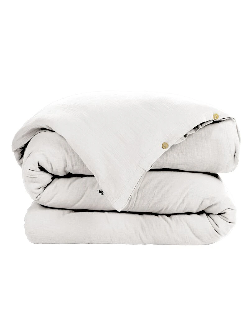 Housse de couette Double Gaze Coton Collection Gaia Blanc