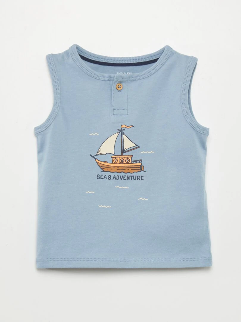 Ensemble débardeur + short   2 pièces   Bleu