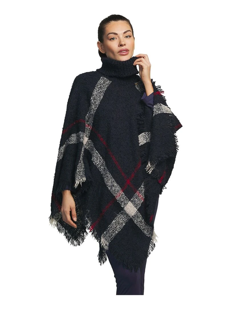 Poncho à col roulé Complementos Romantica Bleu marine