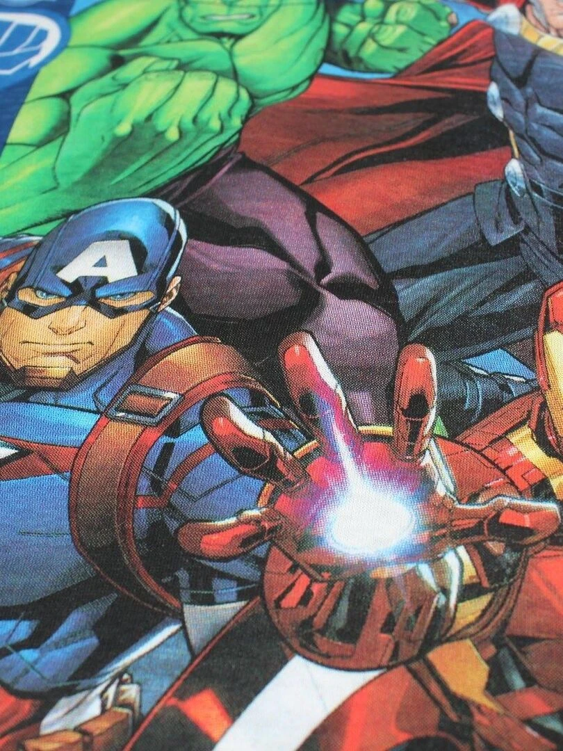Avengers   Ensemble T shirt short garçon Imprimé Avengers   Bleu marine