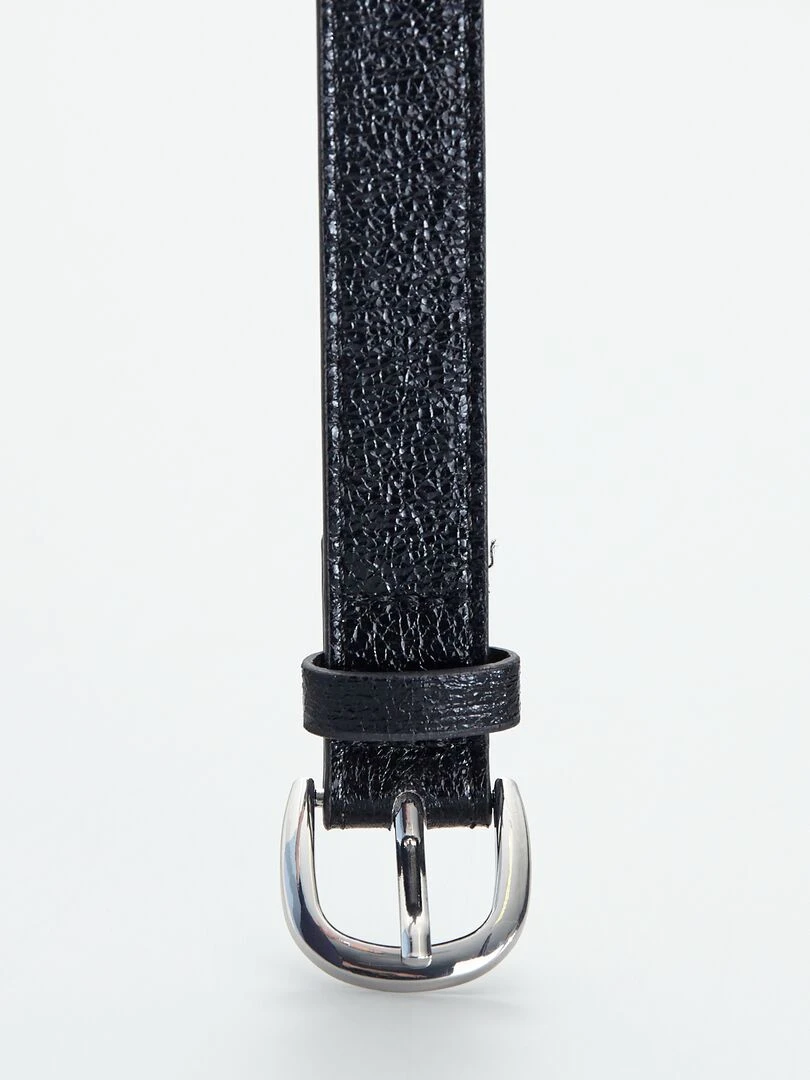 Ceinture texturée et irisée noir