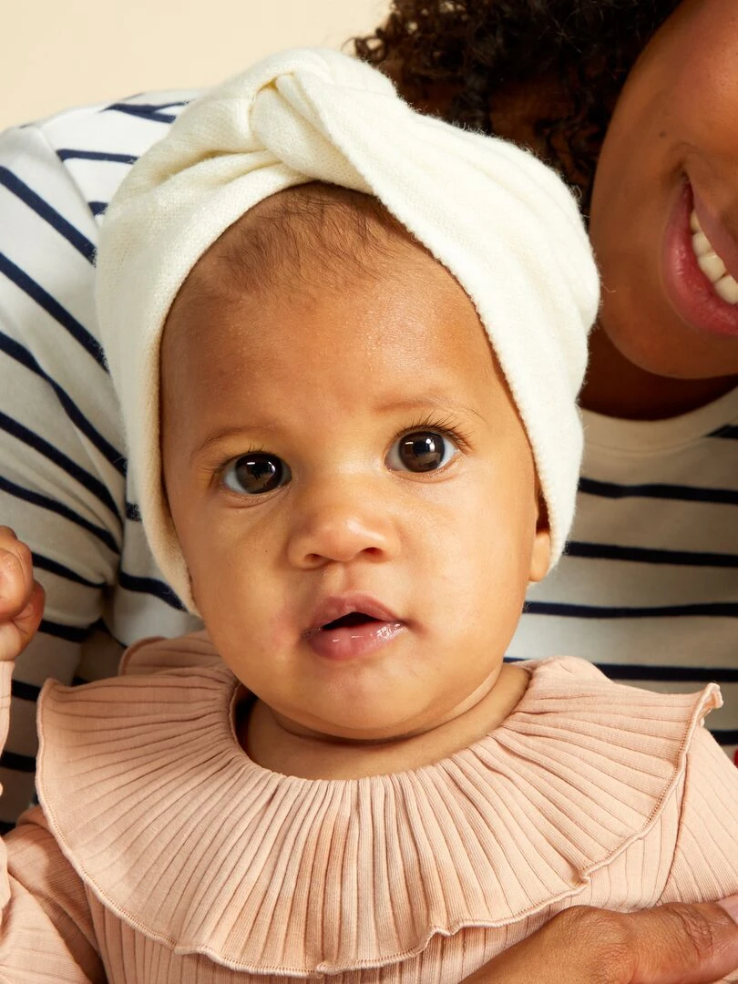 Bonnet turban blanc