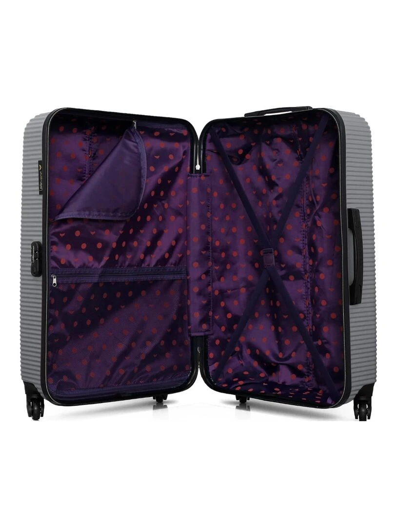 LPB LUGGAGE   VALISE GRAND FORMAT ABS MUNICH 4 ROUES 75 CM   Gris