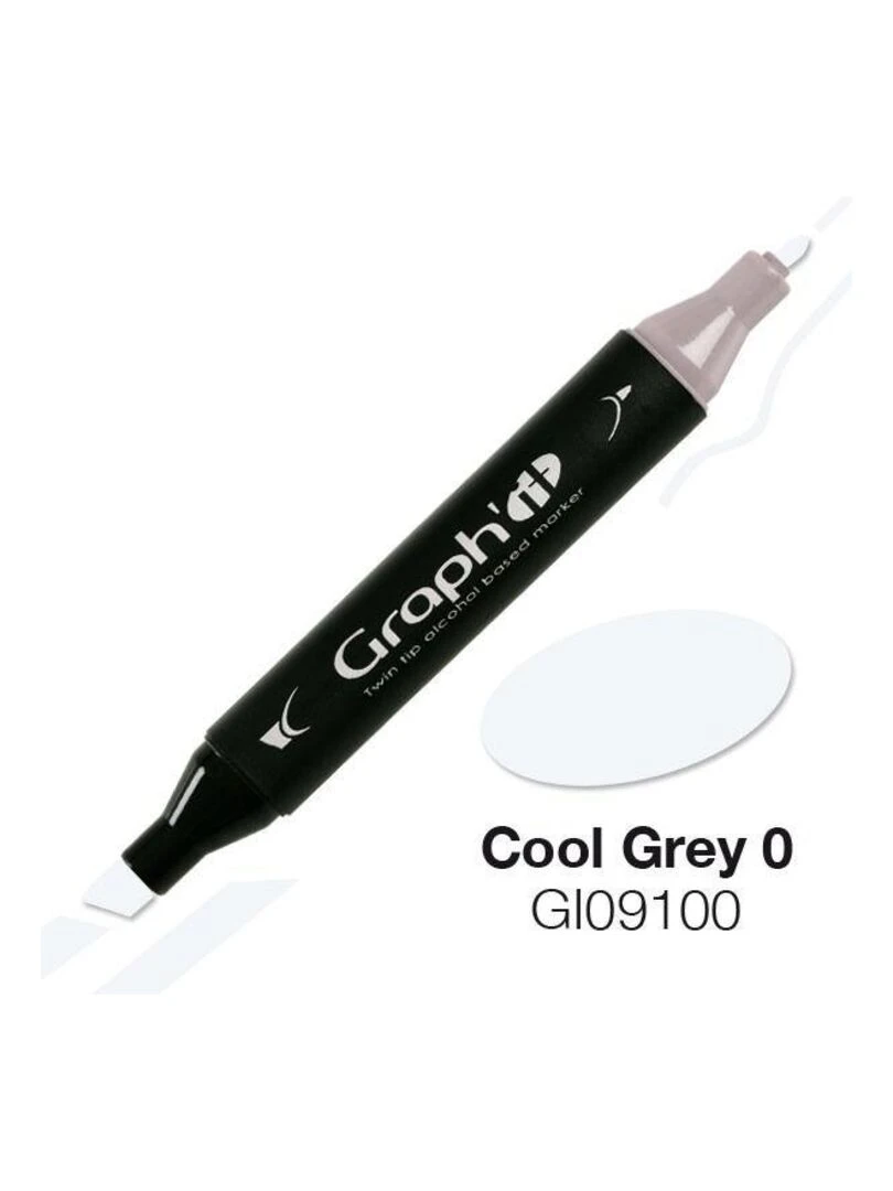 Marqueur Graph'It à double pointe   Gris froid 0   N/A