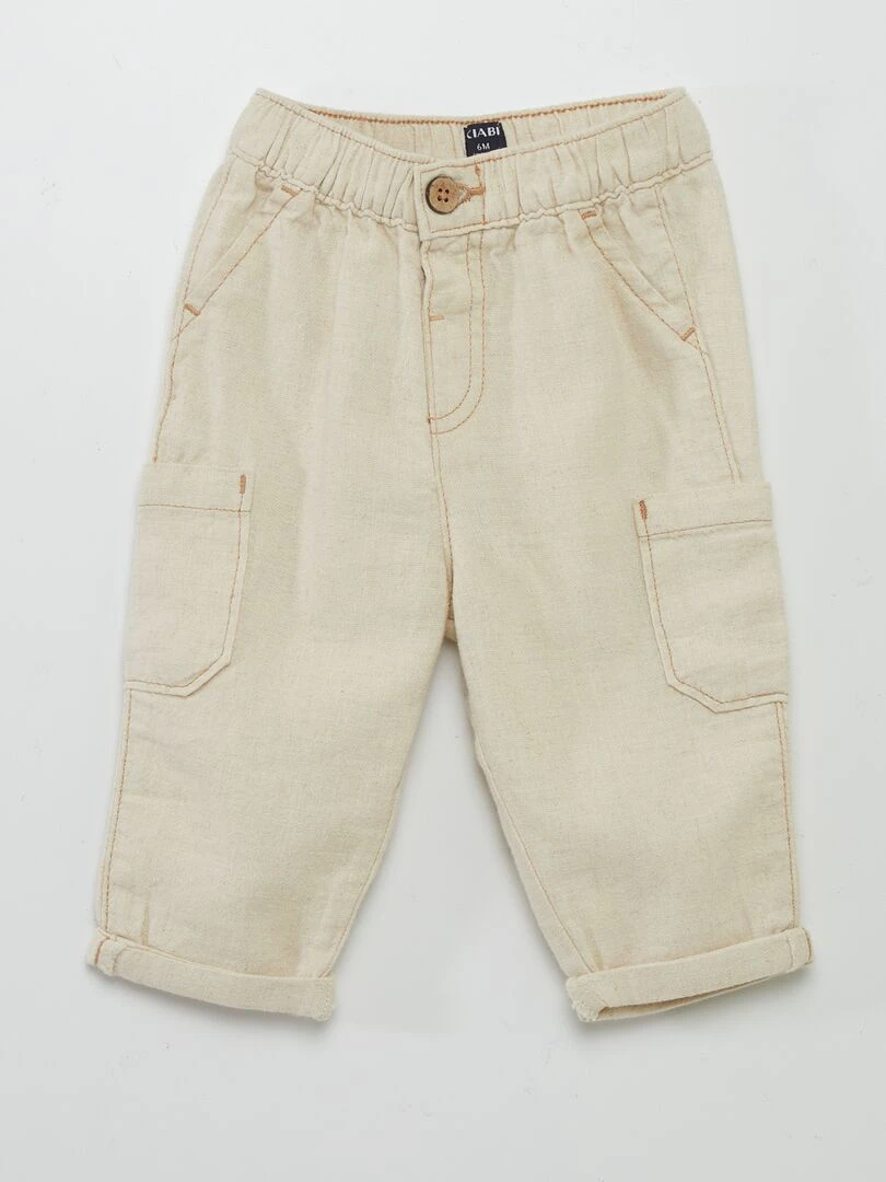 Ensemble short + t shirt imprimé   2 pièces   Bleu/beige