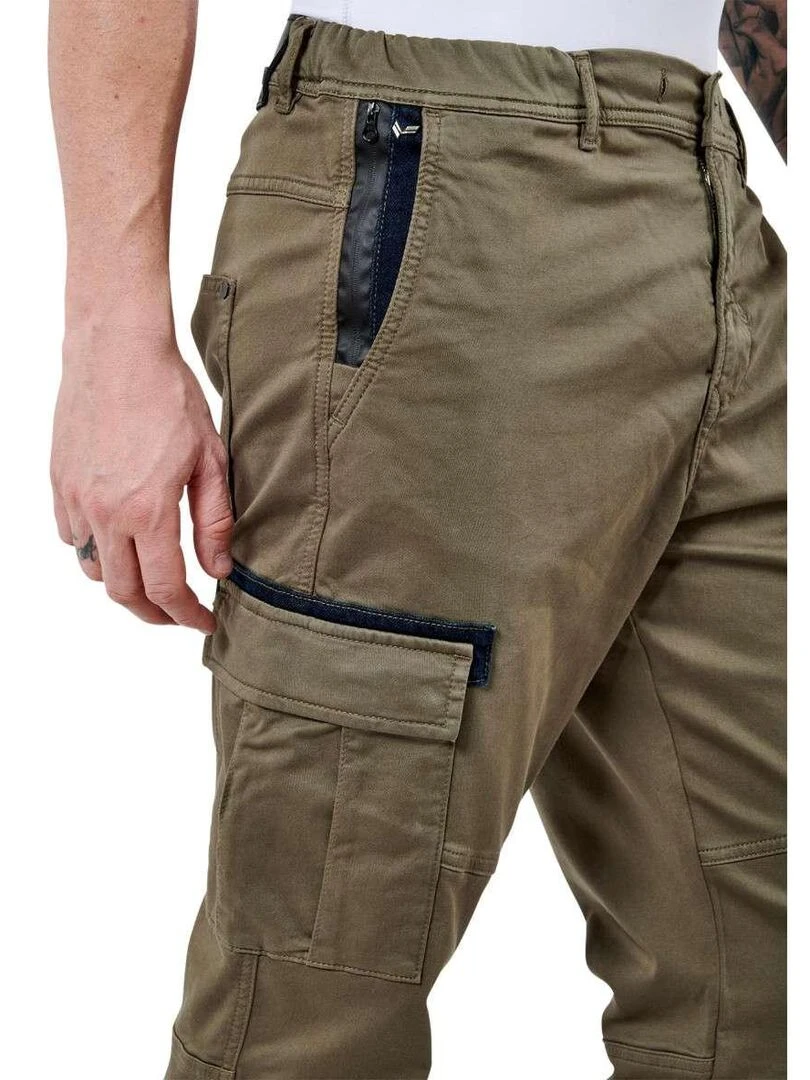 KAPORAL   Pantalon coton slim MALKI   Kaki