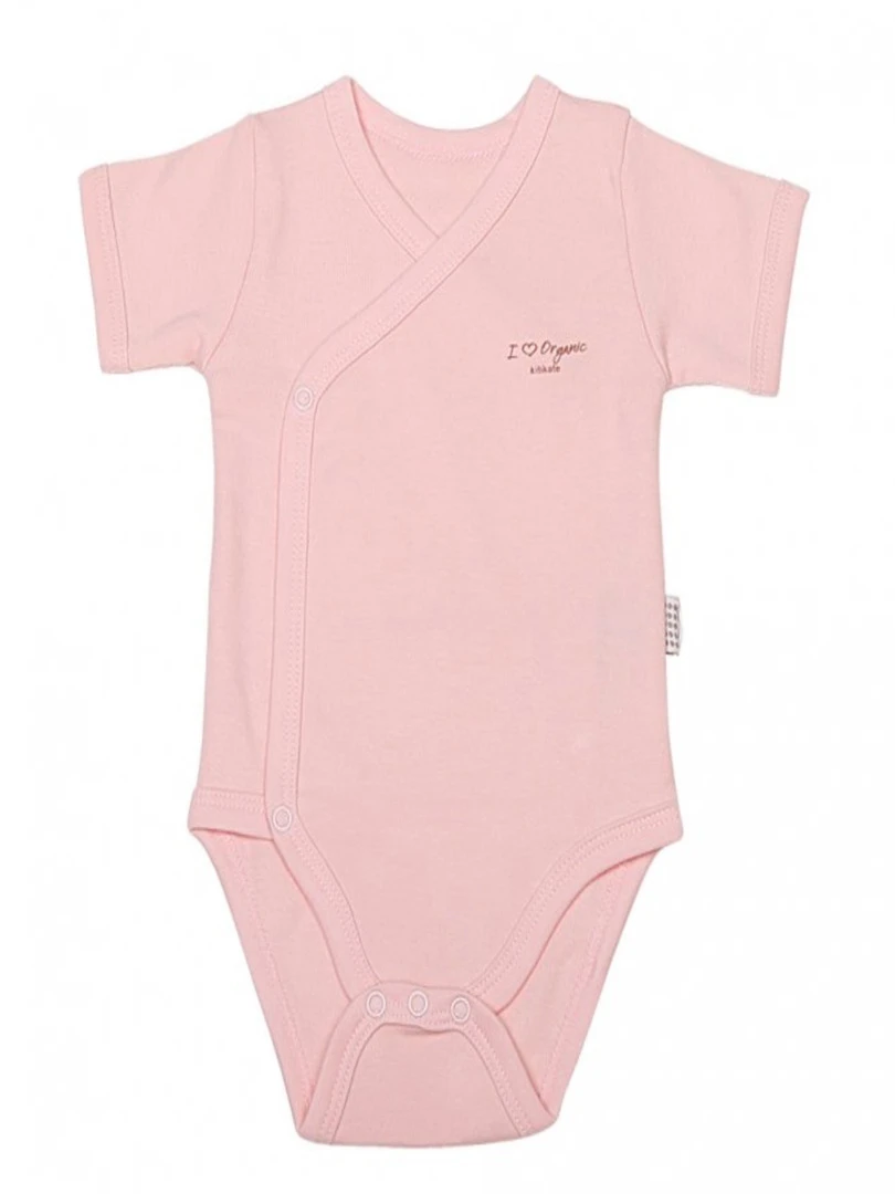 Body Manches Courtes en Coton Bio BASIC Rose