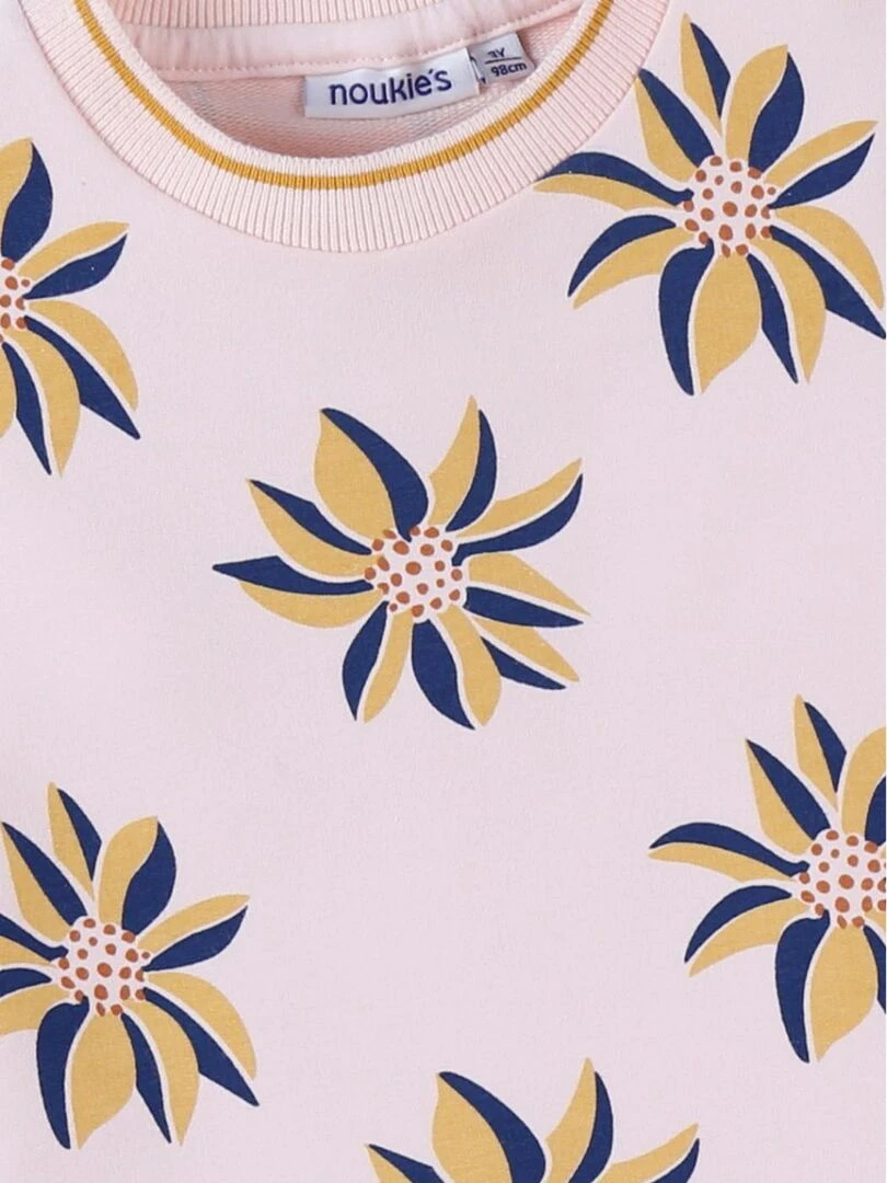Robe imprimé soleil en molleton  clair   Noukie's   Rose
