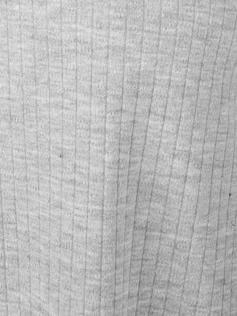 Chemise de nuit maille interlock côtelée douce et souple   Damart   Gris chiné