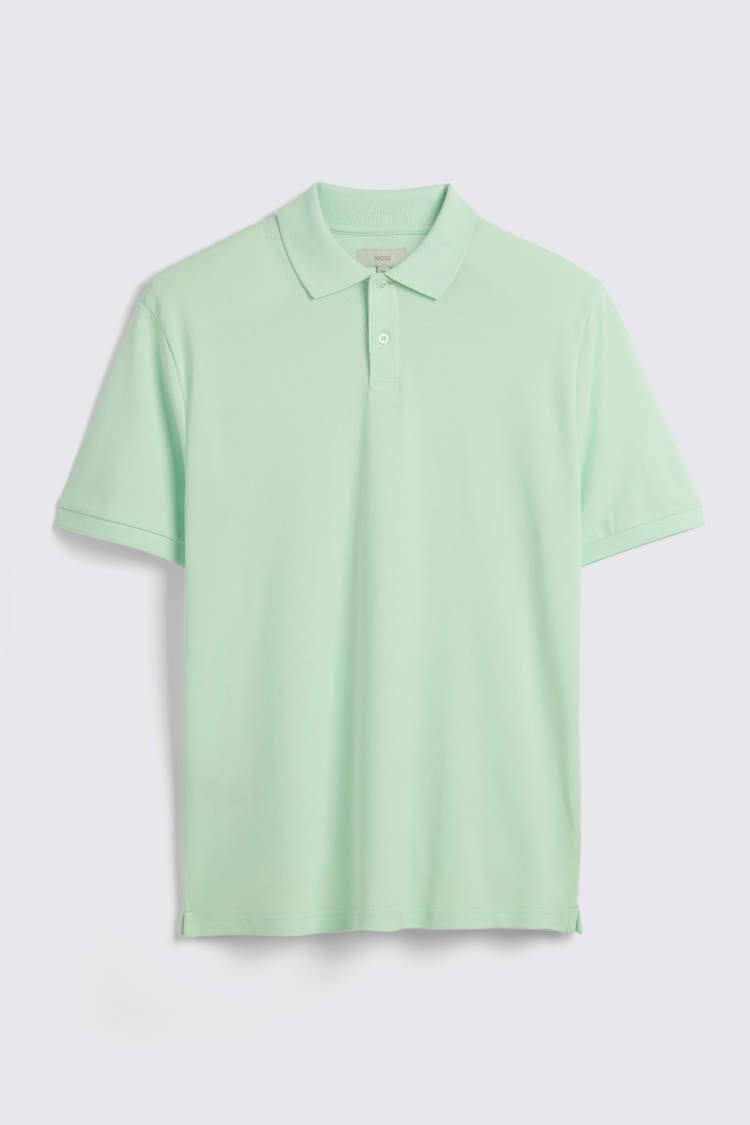 Apple Green Pique Polo Shirt   Buy Online at Moss
