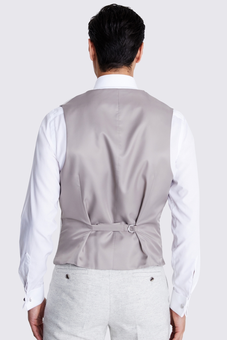 Tailored Fit Light Grey Donegal Waistcoat Buy Online at Moss