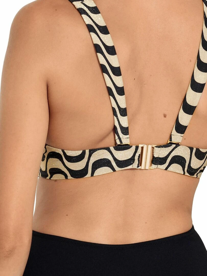 Maillot de bain une pièce monokini préformé sans armatures Iceland   Noir