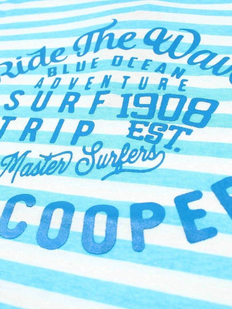 Lee Cooper   T shirt garçon imprimé Lee Cooper en coton   Bleu