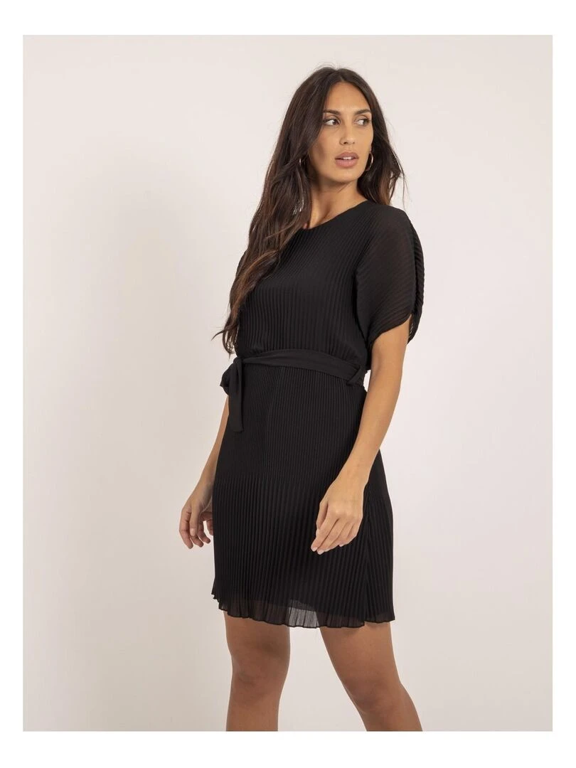 Robe courte plissée IWILD Noir