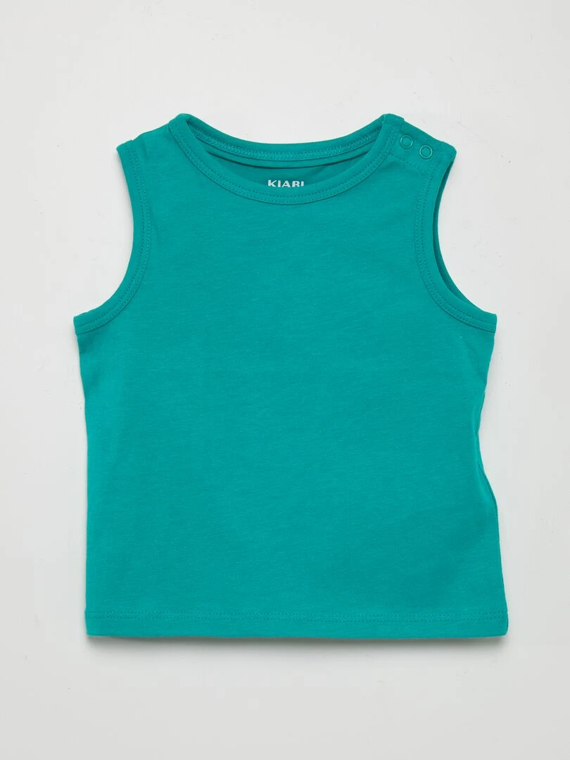 Lot de 4 débardeurs unis   Rouge/vert/bleu/blanc