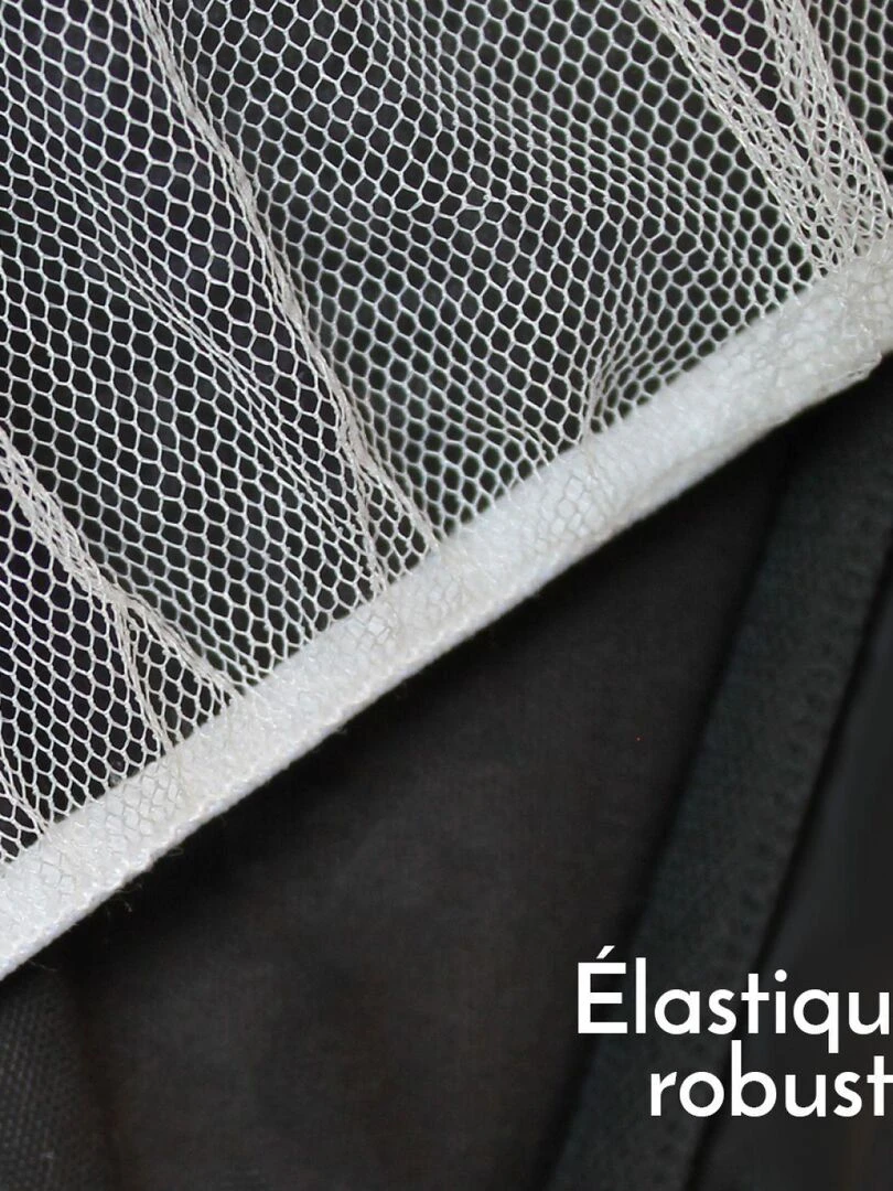 Moustiquaire universelle pour poussette et landau Monsieur Bébé Blanc