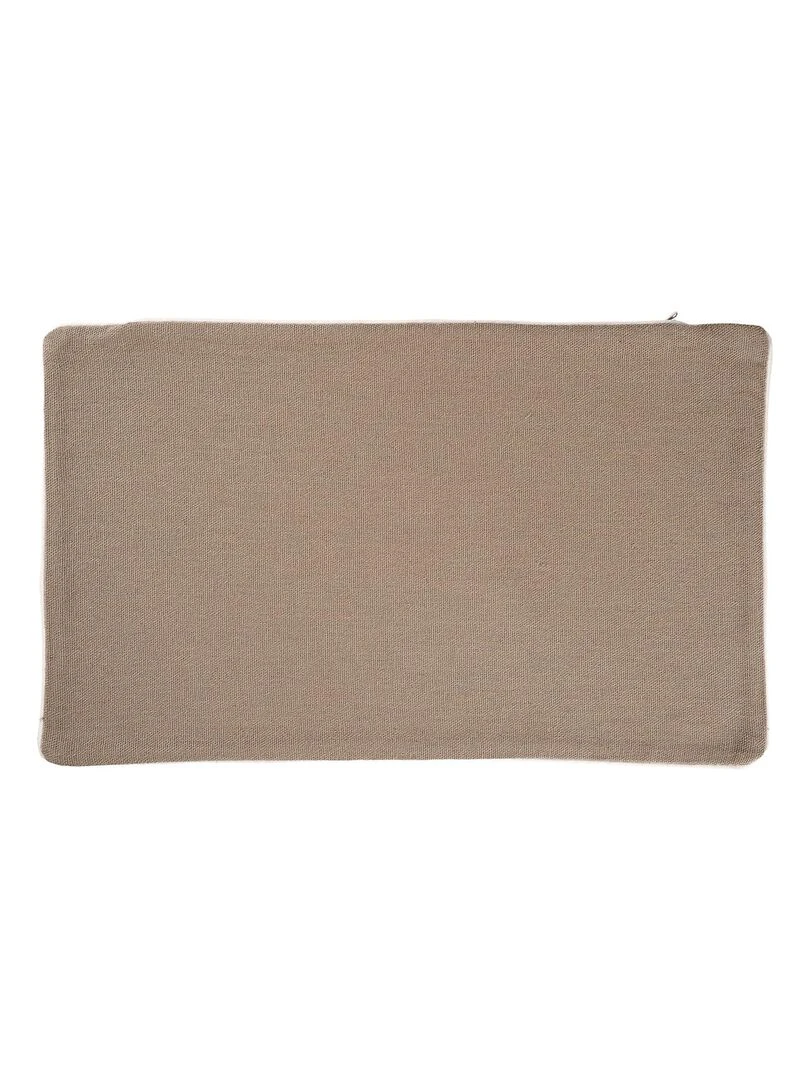 Housse de coussin en coton et chanvre Taupe