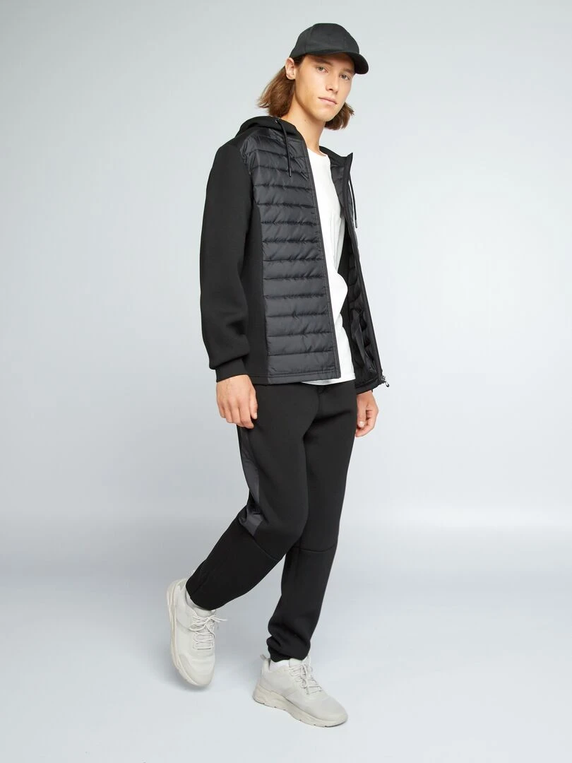 Pantalon de jogging bi matière Noir