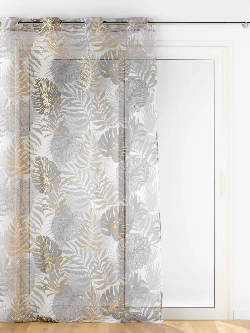 Voilage sablé au style nature dorée   Taupe