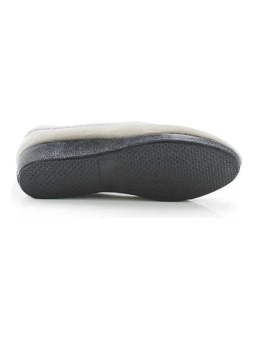Pantoufles velours   Damart   Gris