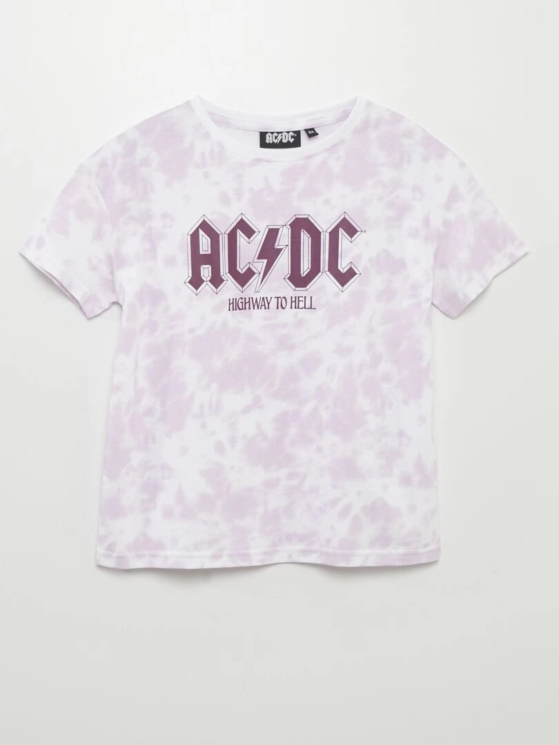 T shirt 'ACDC' manches courtes VIOLET