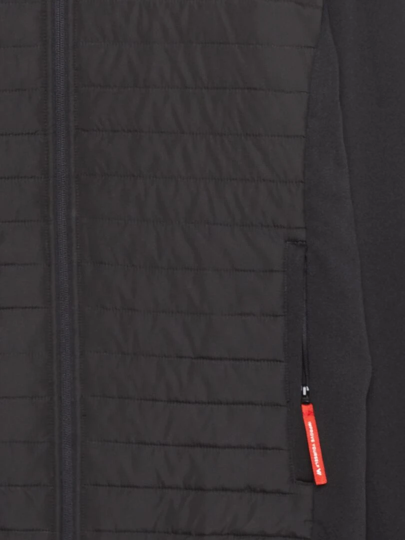 Blouson de sport bi matière   noir