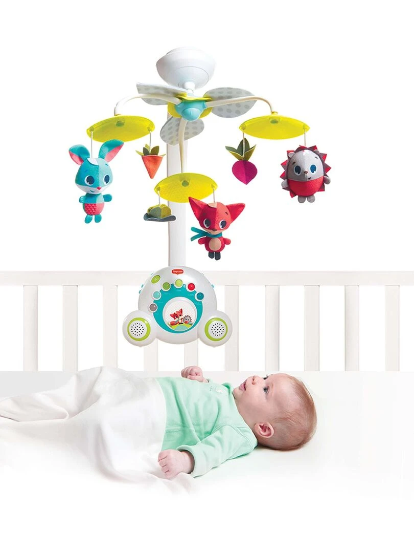 Tiny Love Mobile Musical Soothe ’n Groove 18 Mélodies dès la Naissance Collection dans la Prairie Multicolore