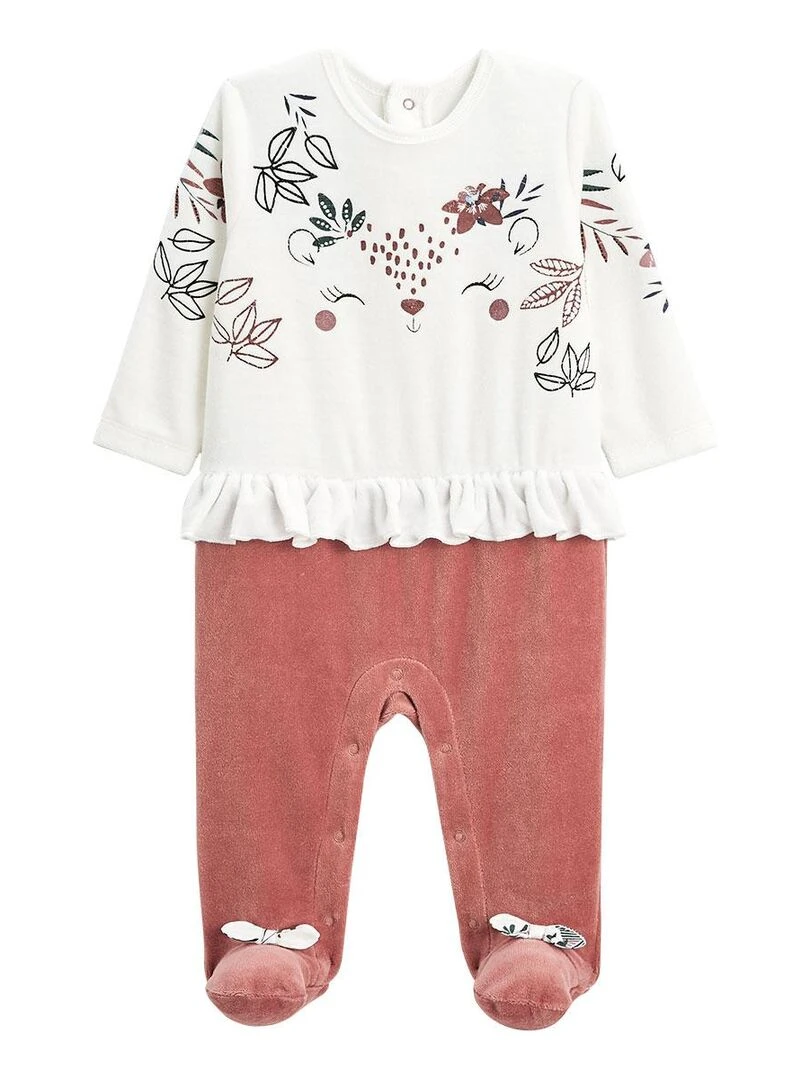 Pyjama bébé en velours Trinidad Rose