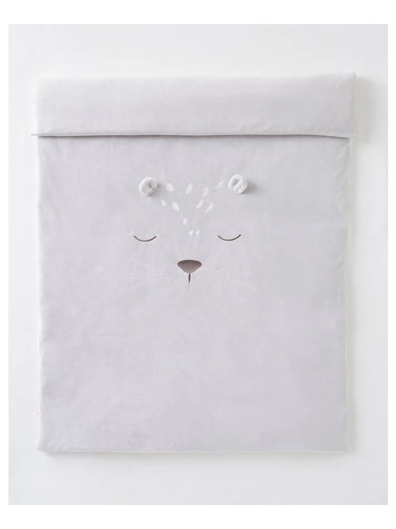 Housse de couette Kendi 100 x 140 cm en Veloudoux Noukie's Gris