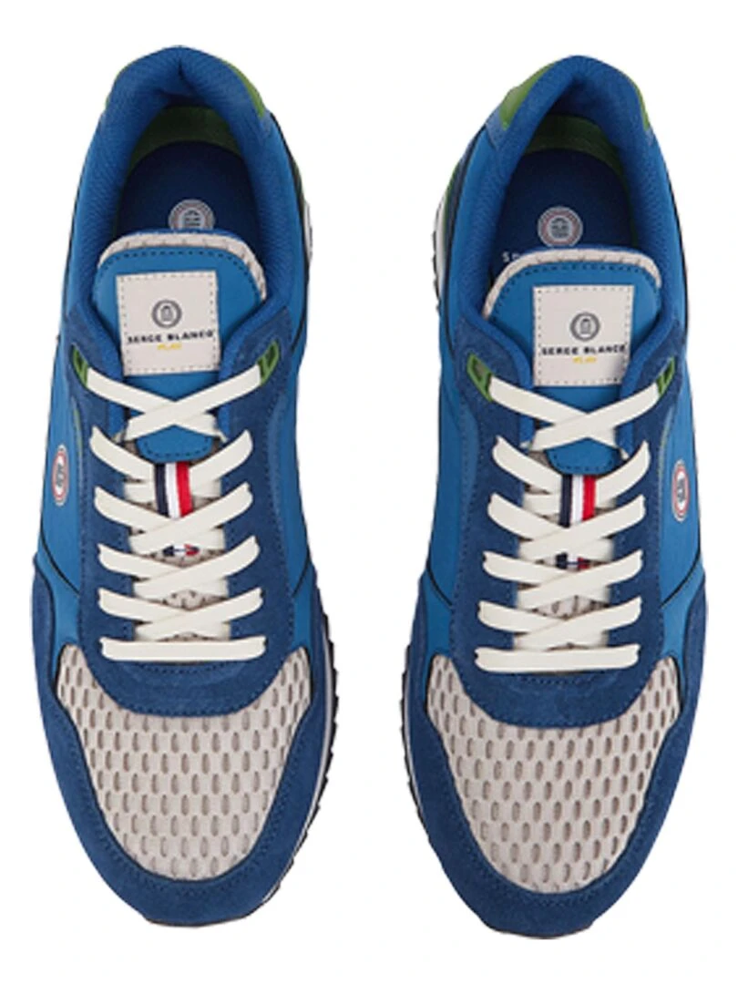 Basket Cuir Serge Blanco Chamonix   Bleu