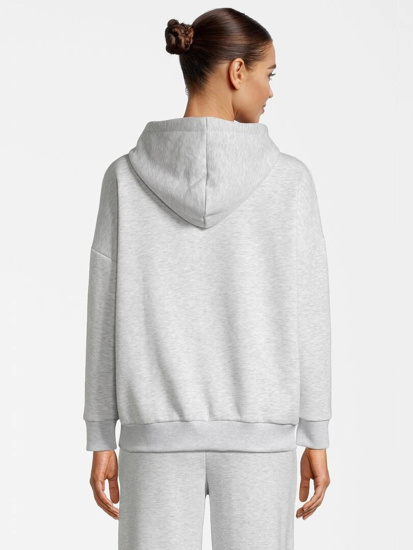 Sweat à capuche adulte YALE university logo Polycoton Gris chiné XXL Gris