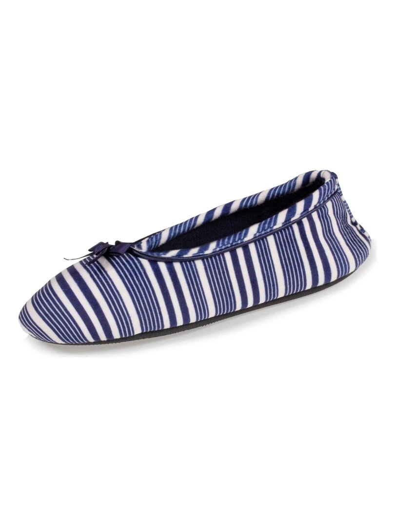 Chaussons ballerines Femme Marinière Petit Nœud Multicolore