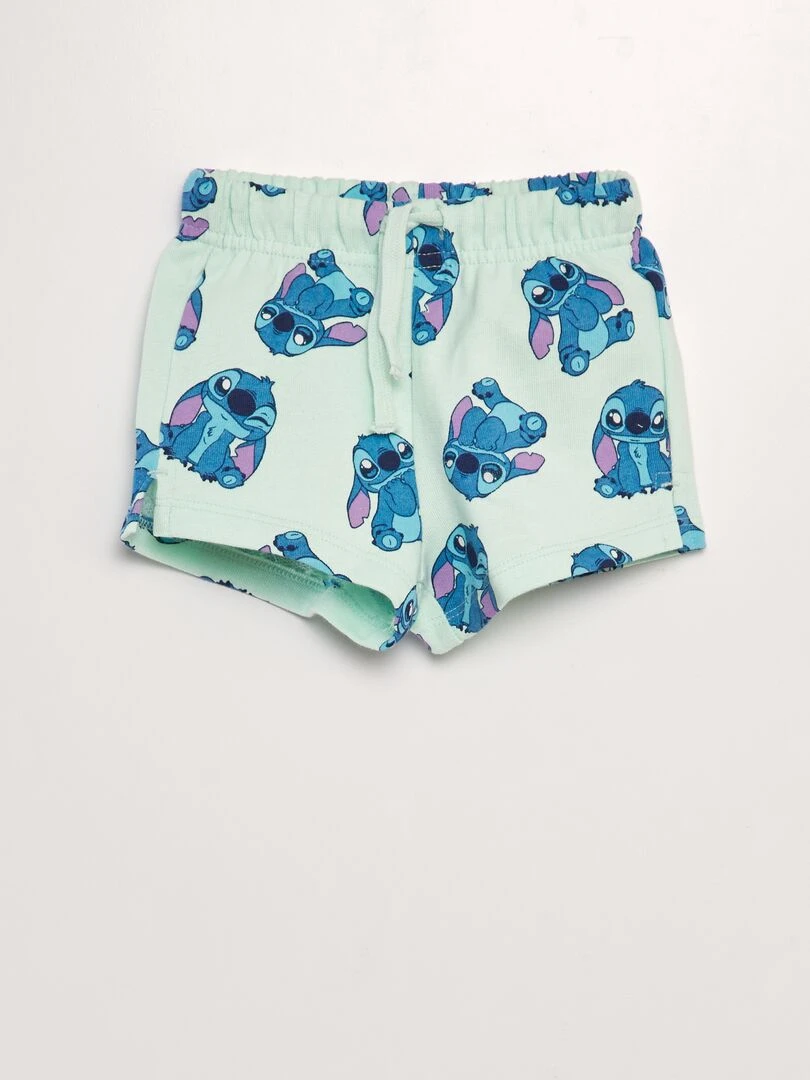 Short 'Stitch' en coton Bleu