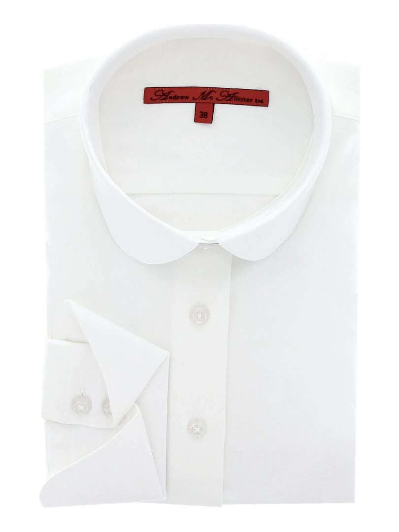 Chemise col claudine SEATTLE Blanc